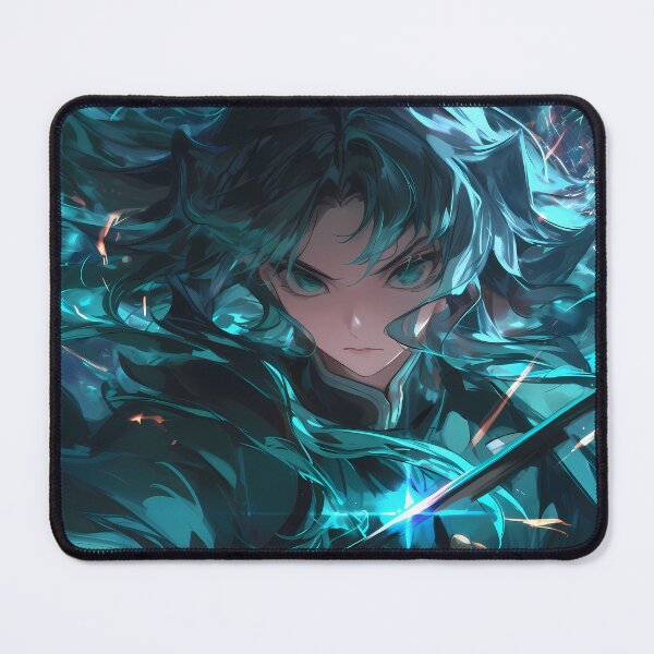 Item preview, Muichiro Tokito Demon Slayer Teal Mist Cinematic Glow designed and sold by TanglenRabbit.