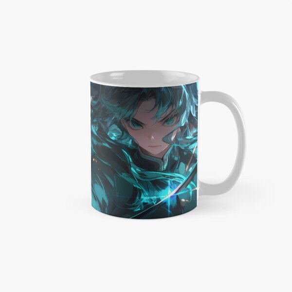 Item preview, Muichiro Tokito Demon Slayer Teal Mist Cinematic Glow designed and sold by TanglenRabbit.