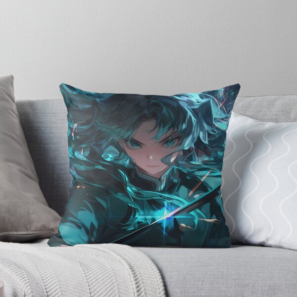 Item preview, Muichiro Tokito Demon Slayer Teal Mist Cinematic Glow designed and sold by TanglenRabbit.