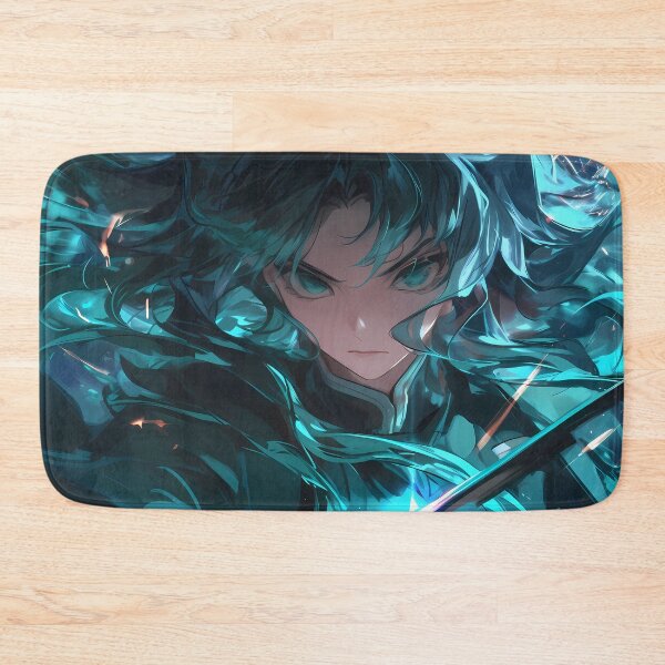 Item preview, Muichiro Tokito Demon Slayer Teal Mist Cinematic Glow designed and sold by TanglenRabbit.