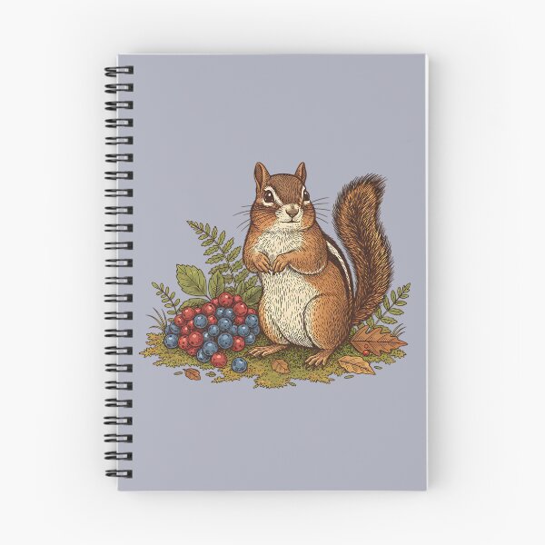Item preview, Chipmunk Gathering Forest Berries designed and sold by BirdsnStuff.