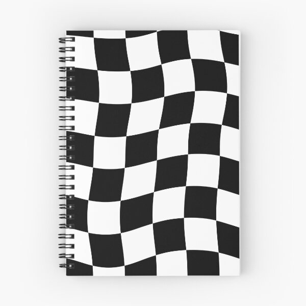 Item preview, Black and White Wavy Checkered Pattern - Retro Aesthetic Checkerboard designed and sold by Nesstitches.