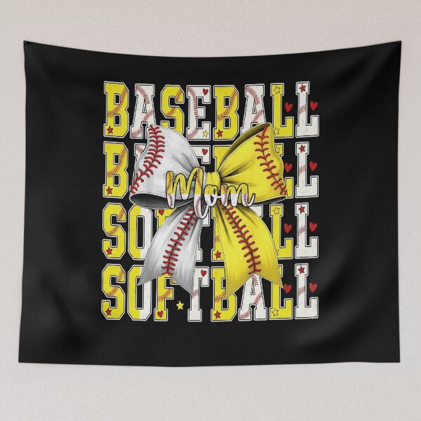 Item preview, Baseball Softball Mom Bow Shirt designed and sold by KIROSALS.