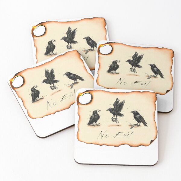 Item preview, No Evil (w/ burn hole) designed and sold by Ravens-Parlor.