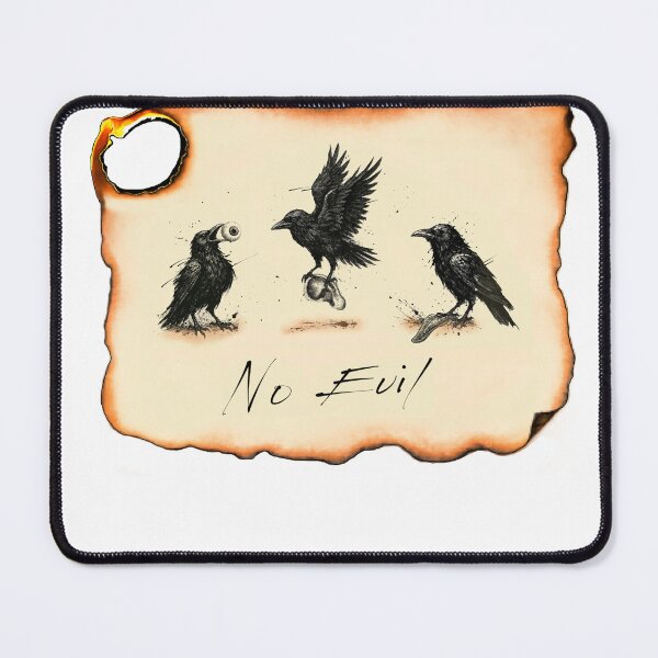 Item preview, No Evil (w/ burn hole) designed and sold by Ravens-Parlor.