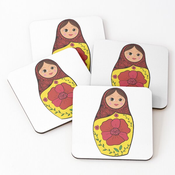 Item preview, Cute Matryoshka Doll Sticker – Colorful Russian Nesting Doll Folk Art Vinyl Decal designed and sold by AlyonaCo.