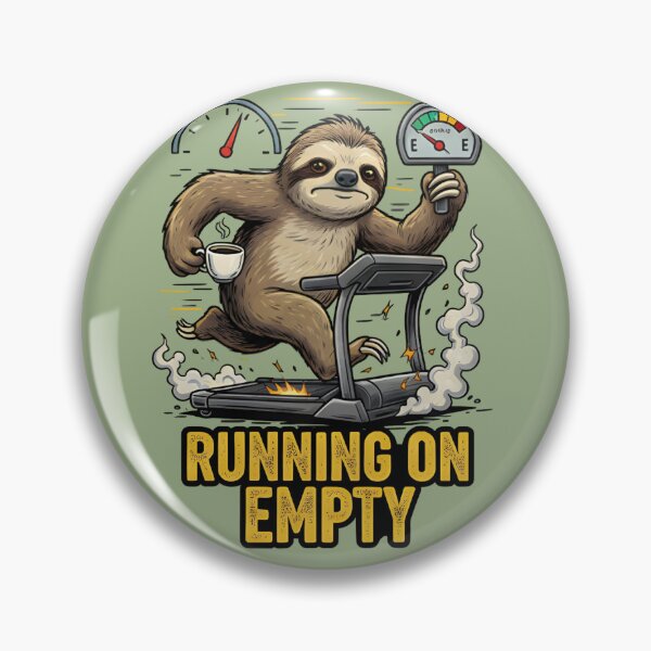 Item preview, Burnt Out Sloth Sticker | Running on Empty Meme designed and sold by ZyxDes.