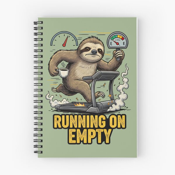 Item preview, Burnt Out Sloth Sticker | Running on Empty Meme designed and sold by ZyxDes.