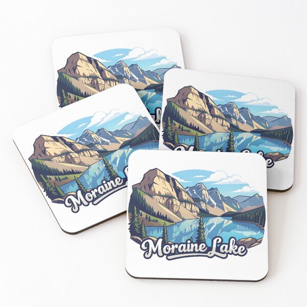 Item preview, Moraine Lake Banff National Park Canada Travel Badge designed and sold by Stripe Wall Studio.
