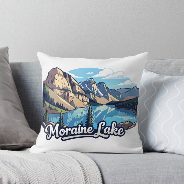 Item preview, Moraine Lake Banff National Park Canada Travel Badge designed and sold by Stripe Wall Studio.