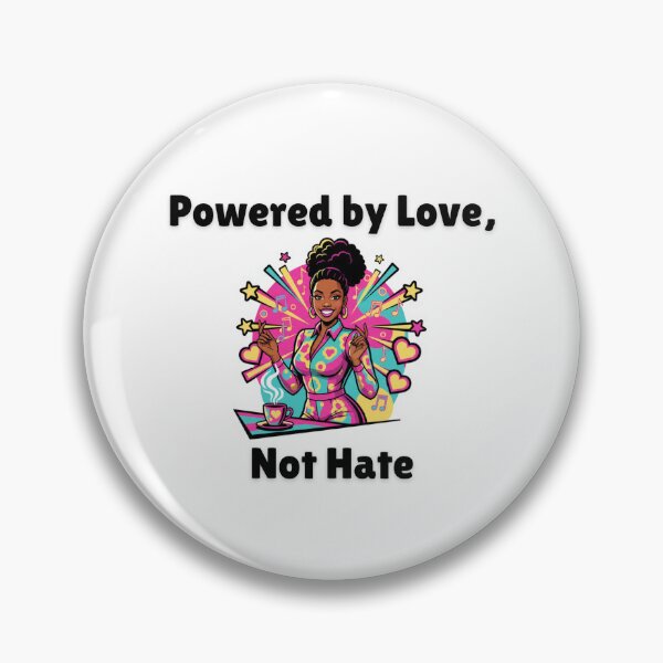 Item preview, Powered by Love, Not Hate – Pop Art Girly Sticker designed and sold by justgirlietingz.