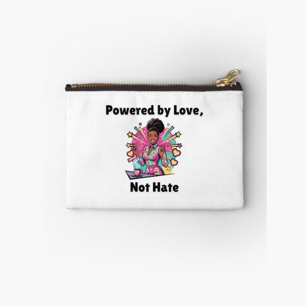 Item preview, Powered by Love, Not Hate – Pop Art Girly Sticker designed and sold by justgirlietingz.