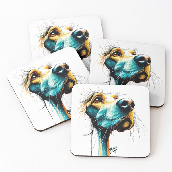 Item preview, Goofy Dog Close Up – Big Nose Ink Splash Portrait designed and sold by Rozin-Design.