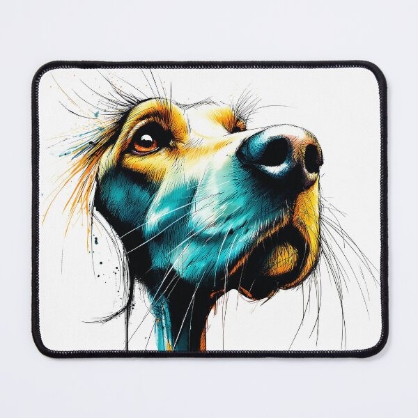 Item preview, Goofy Dog Close Up – Big Nose Ink Splash Portrait designed and sold by Rozin-Design.