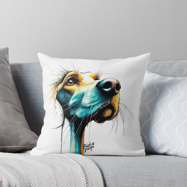 Item preview, Goofy Dog Close Up – Big Nose Ink Splash Portrait designed and sold by Rozin-Design.