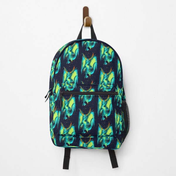 Item preview, Teal Psychedelic Dragon - Glowing Fantasy Illustration designed and sold by TheArtOfTreble.