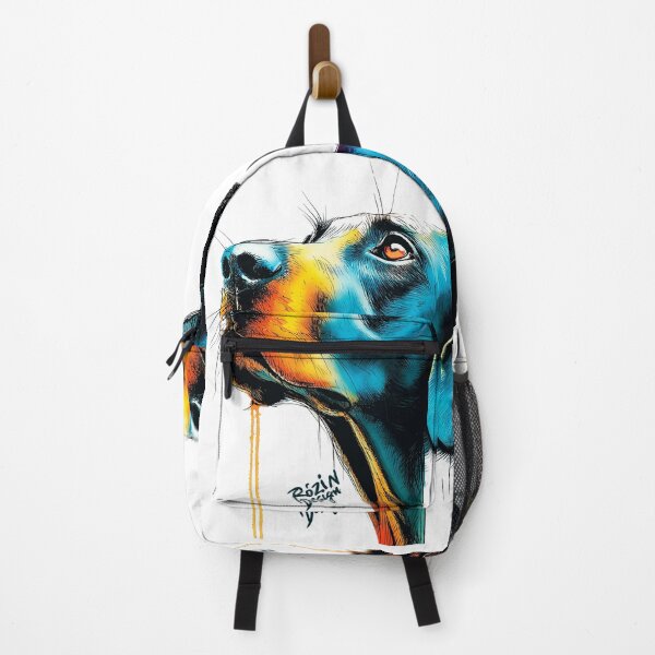Item preview, Side Profile Labrador – Blue Orange Ink Splash Portrait designed and sold by Rozin-Design.