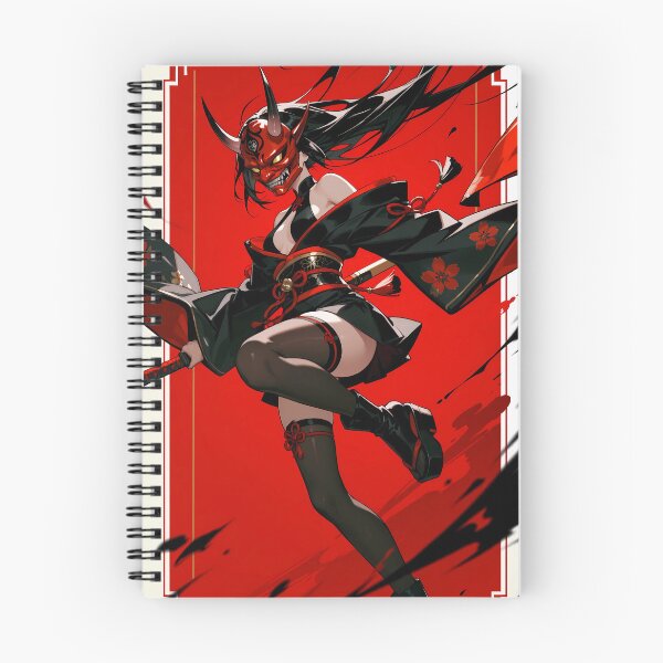 Aperçu de l'œuvre Red Oni Warrior Anime Art créée et vendue par DesignNChill-Freelance.