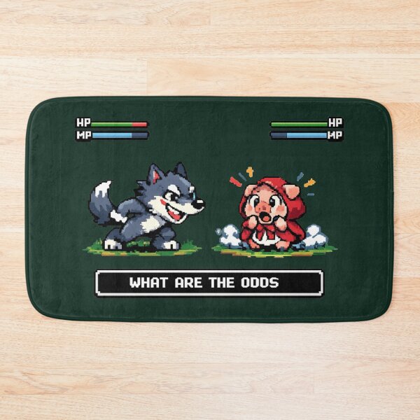 Item preview, What Are The Odds – Funny RPG Battle Pixel Art | Gamer Fairy Tale Parody designed and sold by JonelCrafts.