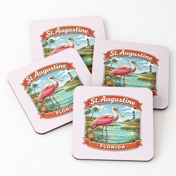 Item preview, St. Augustine, Florida - Roseate Spoonbill Bird designed and sold by Myra365Art.