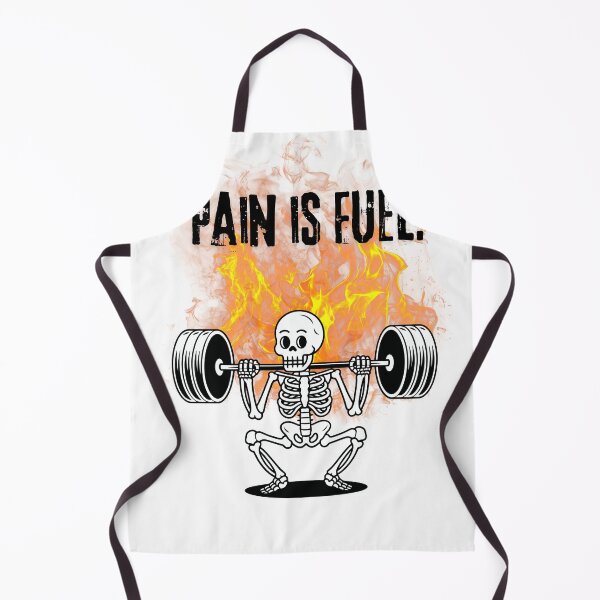 Item preview, Pain Is Fuel Skeleton Weightlifting Art designed and sold by poomfitshirt.