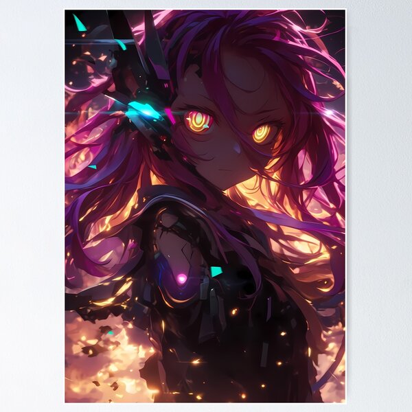 Item preview, Schwi Dola No Game No Life Neon Sci Fi Glowing Eyes designed and sold by TanglenRabbit.