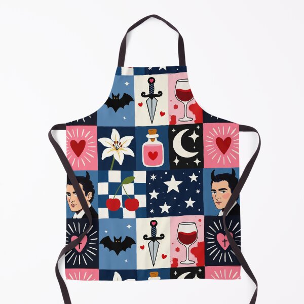 Item preview, Gothic Seamless Pattern Dark Academia Patchwork Quilt Cherry Dagger Sacred Heart Bat Moon Celestial Vampire designed and sold by FRH Design ⭐⭐⭐⭐⭐.