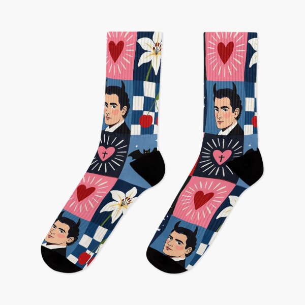 Item preview, Gothic Seamless Pattern Dark Academia Patchwork Quilt Cherry Dagger Sacred Heart Bat Moon Celestial Vampire designed and sold by FRH Design ⭐⭐⭐⭐⭐.