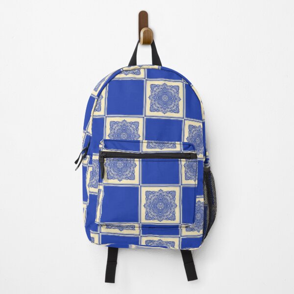 Item preview, Mandala Cobalt & Ivory Tiles designed and sold by FoxfireAndCo.