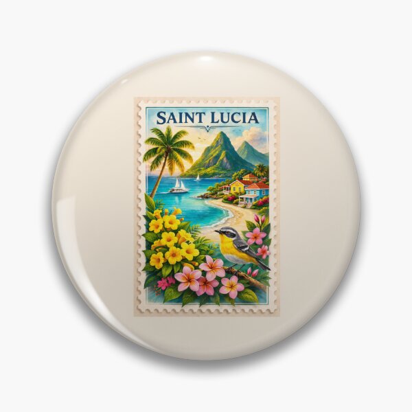 Item preview, St Lucia Travel Stamp  designed and sold by scicilysimonee.