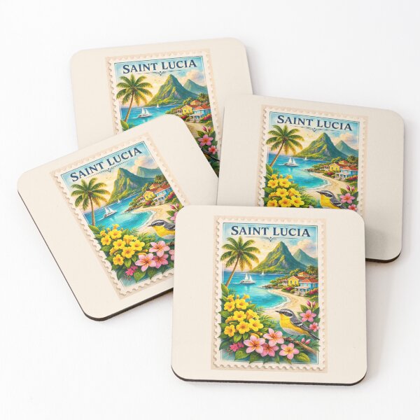 Item preview, St Lucia Travel Stamp  designed and sold by scicilysimonee.