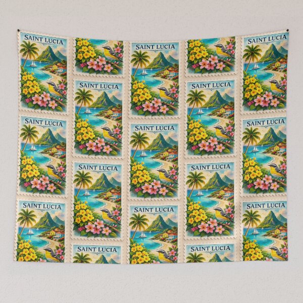 Item preview, St Lucia Travel Stamp  designed and sold by scicilysimonee.