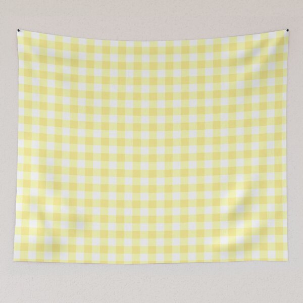 Item preview, Yellow gingham pattern White and yellow buffalo plaid gingham  designed and sold by Creations by lyne.