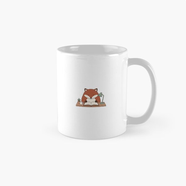 Item preview, Cozy Study Fox Reading Desk Sticker designed and sold by Tyzuu.