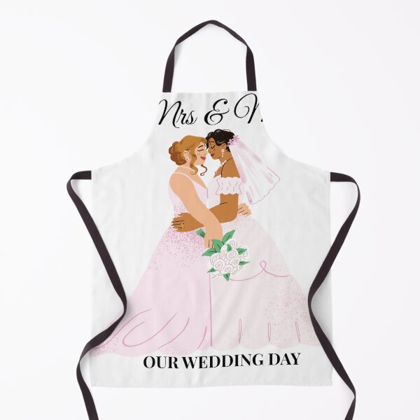 Item preview, Lesbian Wedding Couple Mrs & Mrs Bridal Illustration LGBTQ Wedding Art designed and sold by novyron.