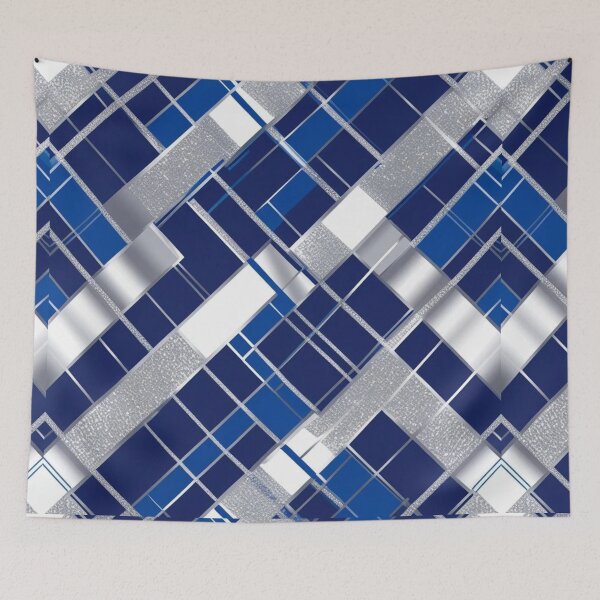 Item preview, Over It Plaid (HANUKKAH Print)  designed and sold by CleverCulture.