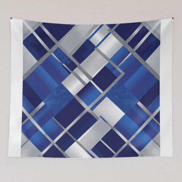 Item preview, Over It Plaid (HANUKKAH Print)  designed and sold by CleverCulture.