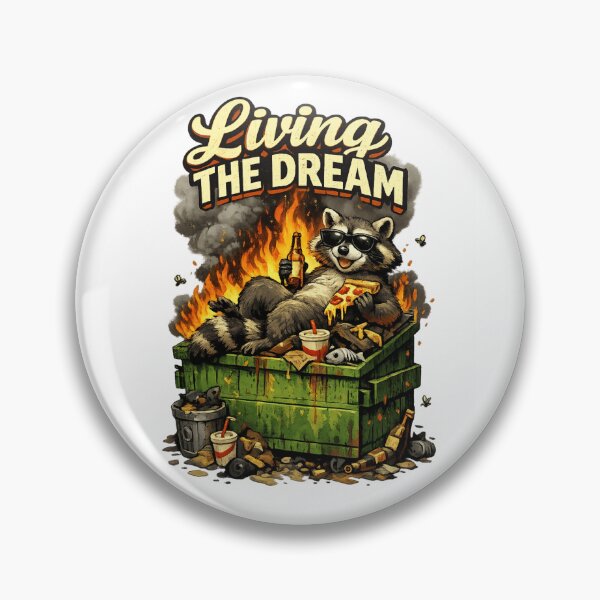 Item preview, Funny Dumpster Fire Living the Dream  designed and sold by ttuniques.