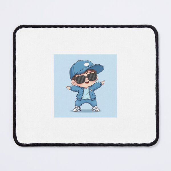 Item preview, Cool Blue Swag Kid – Cute Cartoon Street Style designed and sold by TrendTonic1.