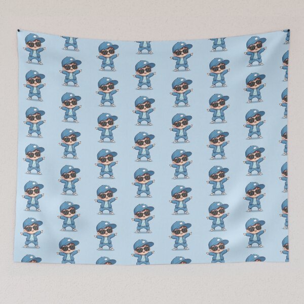 Item preview, Cool Blue Swag Kid – Cute Cartoon Street Style designed and sold by TrendTonic1.