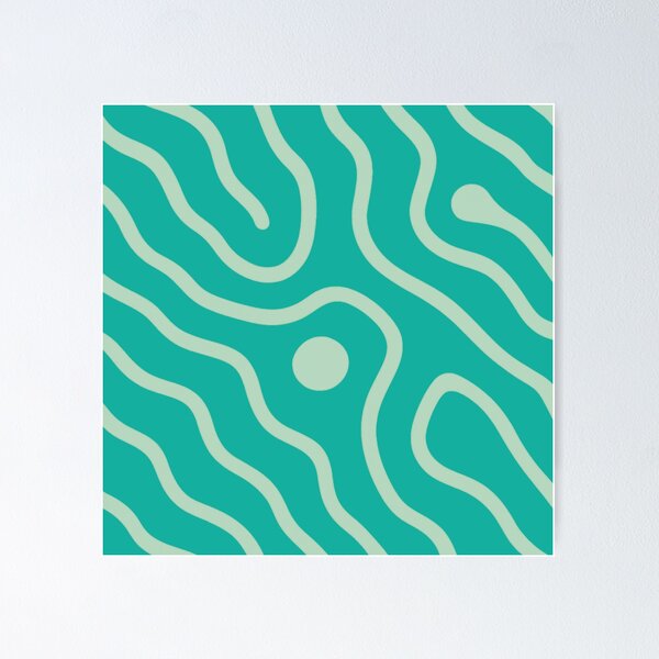 Item preview, Ondas Orgánicas Salvia y Turquesa - Patrón Minimalista Abstracto designed and sold by Urban-InkStudio.
