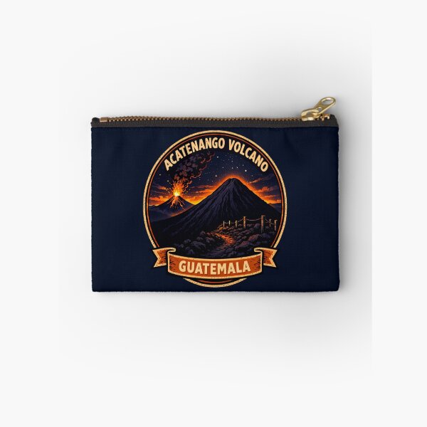 Item preview, Acatenango Volcano Guatemala Night Eruption Shirt – Retro Hiking Badge Lava Glow Design designed and sold by Globalcitytees.