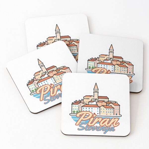 Item preview, Piran Slovenjia - Minimal Hidden City Magnet designed and sold by shlepyart.