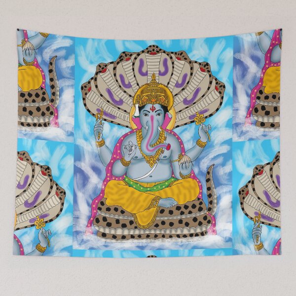 Item preview, Divine Lord Ganesha Drawing – Symbol of Wisdom and Fortune designed and sold by Harshit_Digital_Arts.