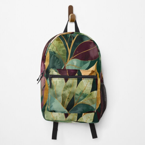 Item preview, Jewel-Toned Watercolor Leaves with Gold Veins designed and sold by ShopCWA.