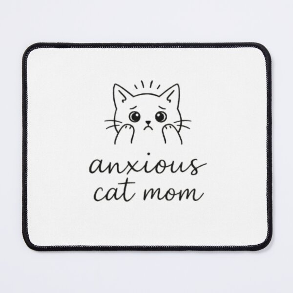Item preview, Anxious Cat Mom Minimal Cute Cat Lover Design designed and sold by Sanika arts .