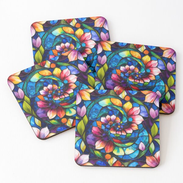 Item preview, Colorful Stained Glass Mosaic Garden Pattern designed and sold by ShopCWA.