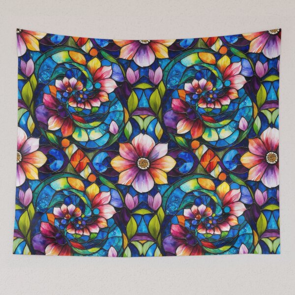Item preview, Colorful Stained Glass Mosaic Garden Pattern designed and sold by ShopCWA.