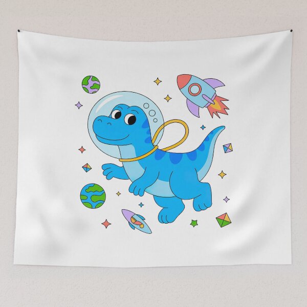 Item preview, Blue Cartoon Dinosaur, Cartoon Dinosaur designed and sold by graphic-genie.