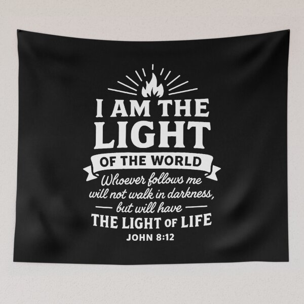 Item preview, John 8:12 I Am The Light Of The World  designed and sold by plushism.